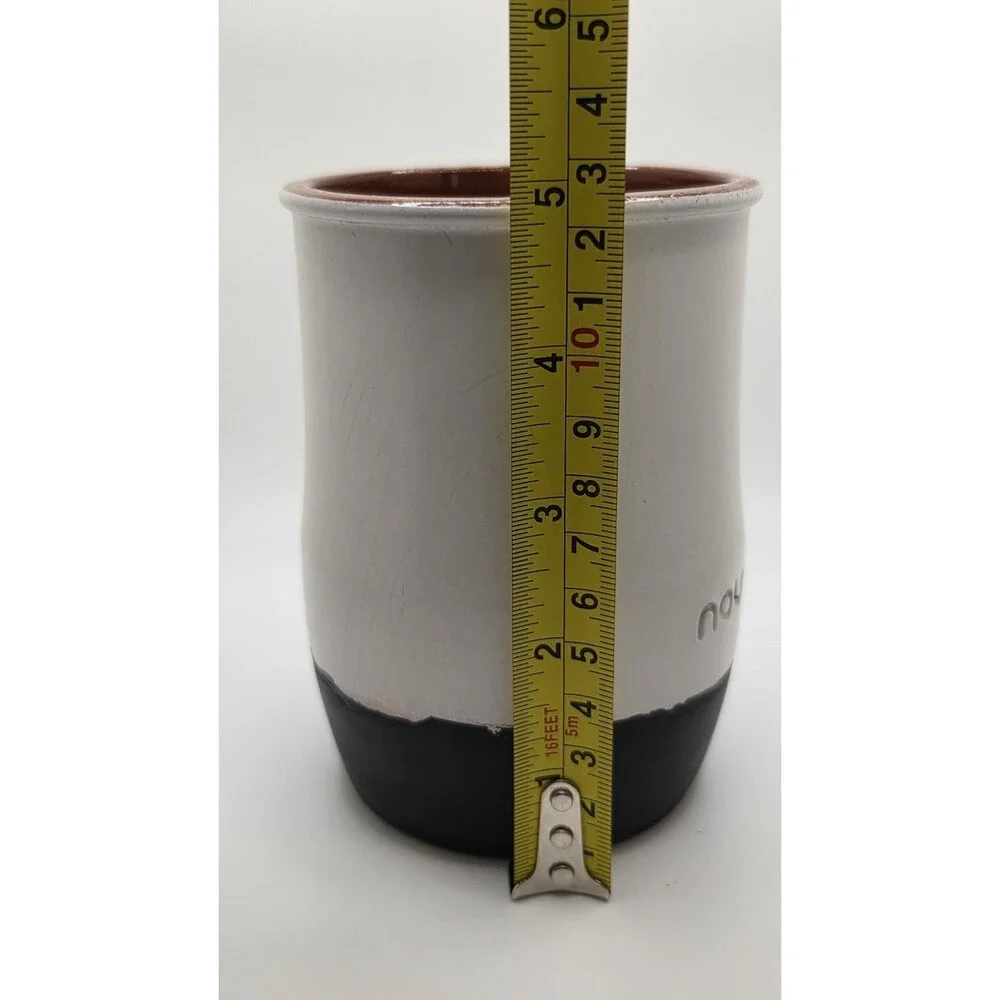 Lot of 2 Nounos Yogurt Cermer Terracotta Pots Oven Microwave Safe Ceramic Crocks